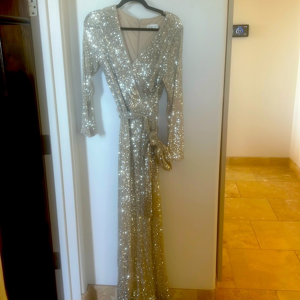 Silver Sequin Jumpsuit